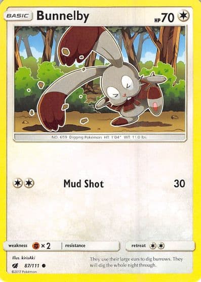 Bunnelby SM - Crimson Invasion Pokemon card