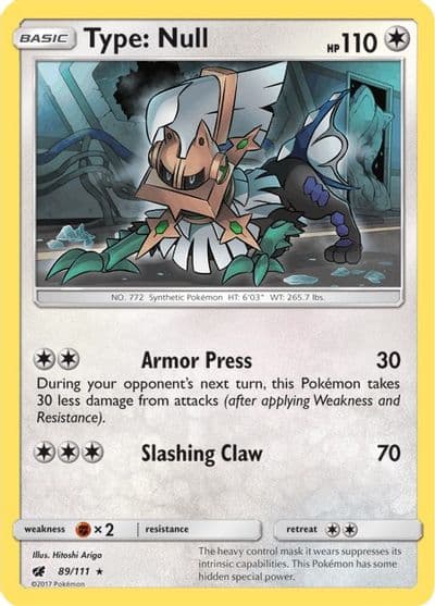 Type: Null SM - Crimson Invasion Pokemon card