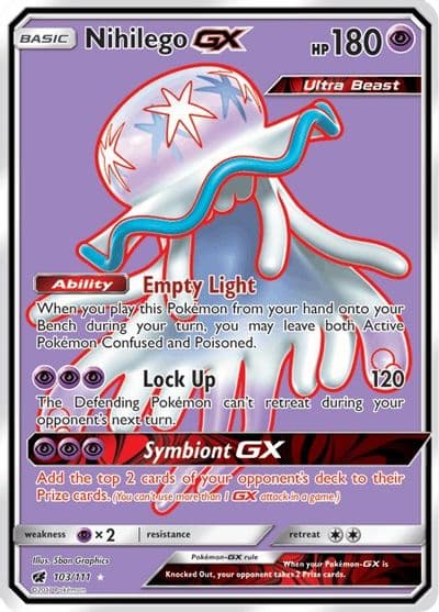 Nihilego GX (Full Art) SM - Crimson Invasion Pokemon card