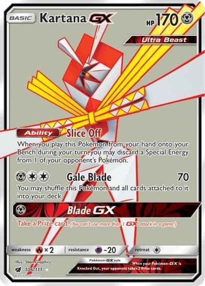 Kartana GX (Full Art) SM - Crimson Invasion Pokemon card