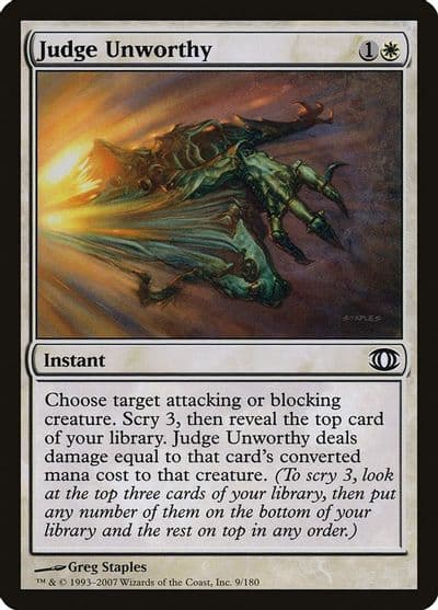 Judge Unworthy Future Sight Magic card
