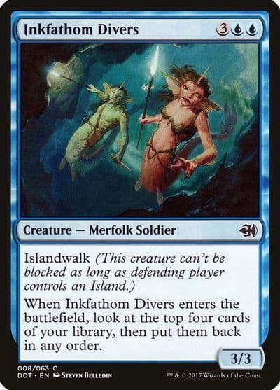 Inkfathom Divers Duel Decks: Merfolk vs. Goblins Magic card