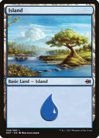 Island 028 Duel Decks: Merfolk vs. Goblins Magic card