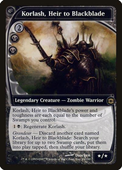 Korlash Heir to Blackblade Future Sight Magic card