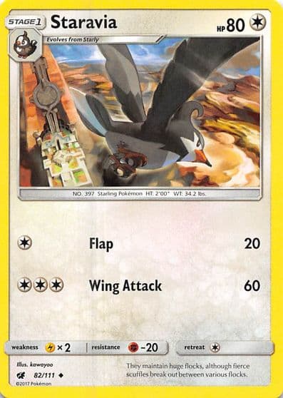 Staravia SM - Crimson Invasion Pokemon card