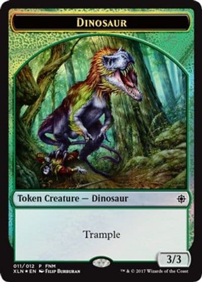 Dinosaur Treasure Double Sided Token FNM Promos Magic card