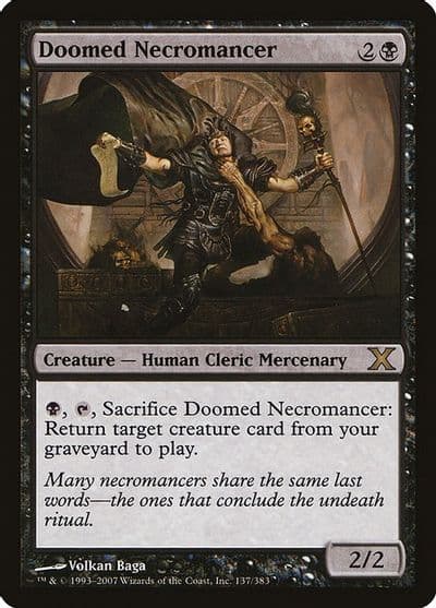 Doomed Necromancer 10th Edition Magic card