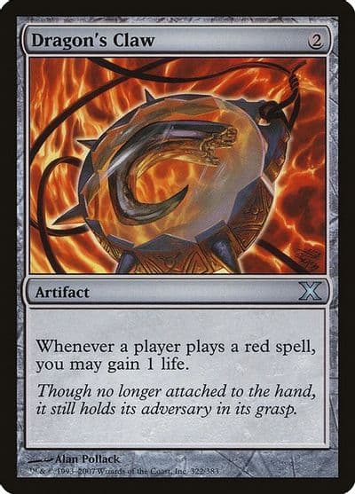 Dragons Claw 10th Edition Magic card