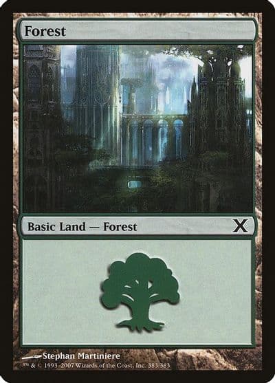 Forest 383 10th Edition Magic card
