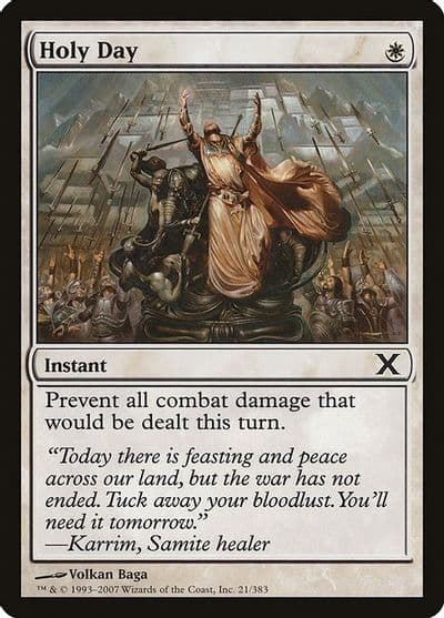 Holy Day 10th Edition Magic card
