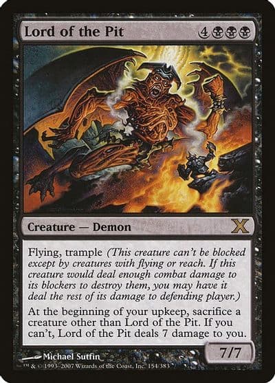 Lord of the Pit 10th Edition Magic card