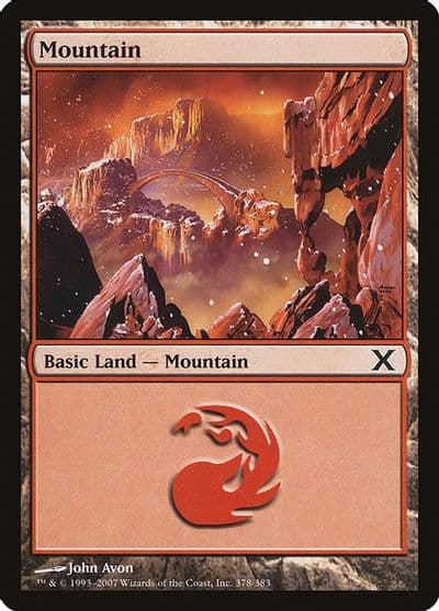 Mountain 378 10th Edition Magic card