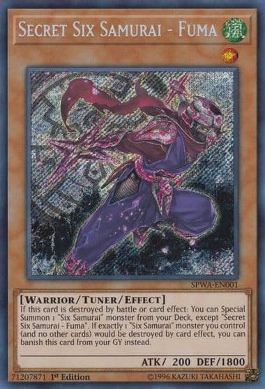Secret Six Samurai Fuma Spirit Warriors Yu-Gi-Oh! card