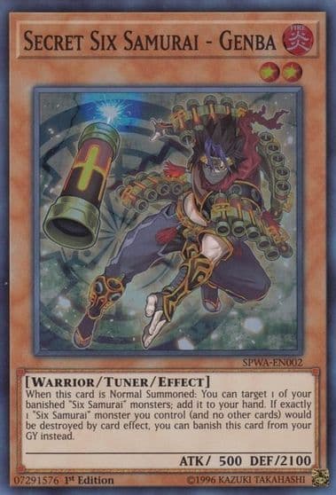 Secret Six Samurai Genba Spirit Warriors Yu-Gi-Oh! card