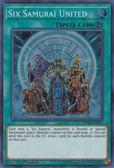 Six Samurai United Spirit Warriors Yu-Gi-Oh! card
