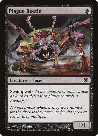 Plague Beetle 10th Edition Magic card