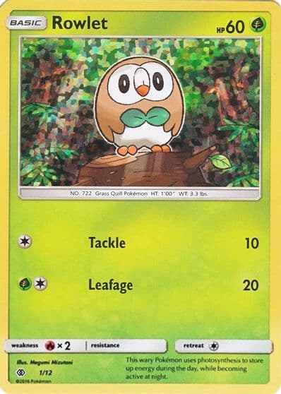Rowlet McDonald's Promos 2017 Pokemon card