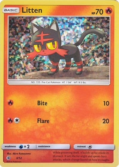 Litten McDonald's Promos 2017 Pokemon card
