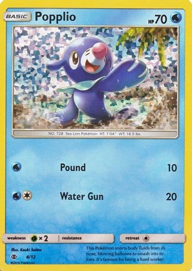 Popplio McDonald's Promos 2017 Pokemon card