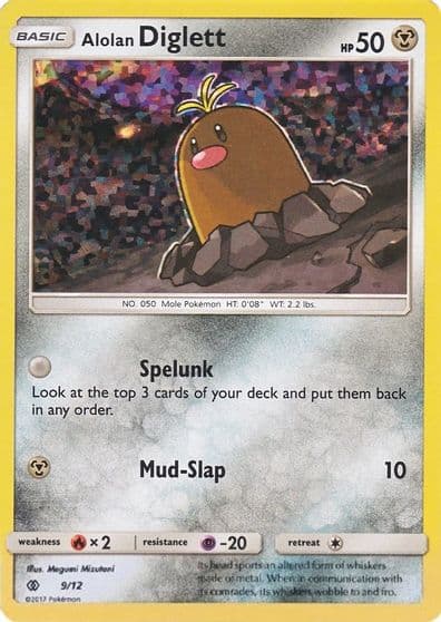 Alolan Diglett McDonald's Promos 2017 Pokemon card