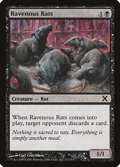 Ravenous Rats 10th Edition Magic card