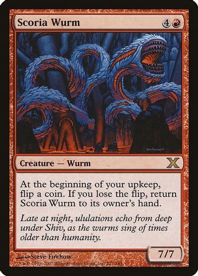Scoria Wurm 10th Edition Magic card