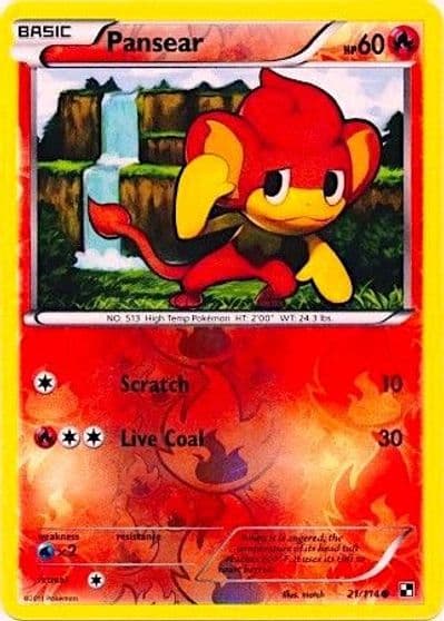 Pansear (Energy Holo) Miscellaneous Cards & Products Pokemon card