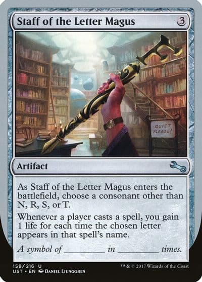 Staff of the Letter Magus Unstable Magic card