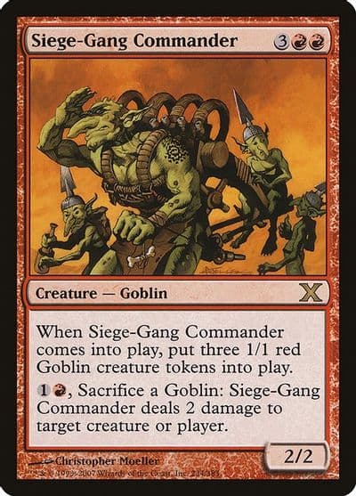 Siege Gang Commander 10th Edition Magic card