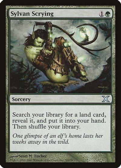 Sylvan Scrying 10th Edition Magic card