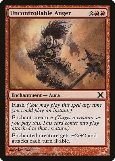 Uncontrollable Anger 10th Edition Magic card