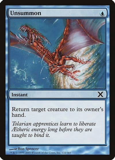 Unsummon 10th Edition Magic card