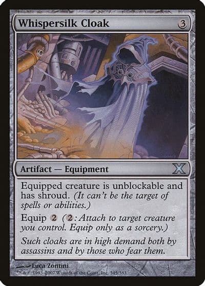 Whispersilk Cloak 10th Edition Magic card