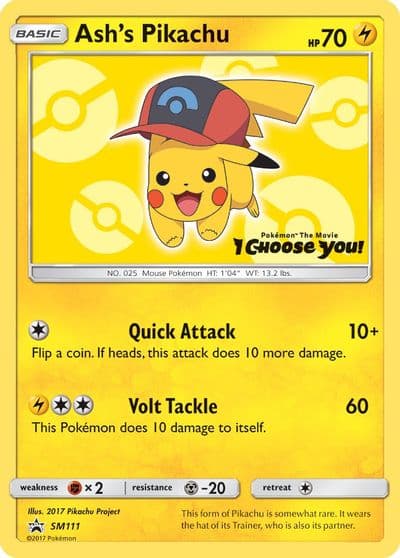 Ash's Pikachu - SM111 SM Promos Pokemon card