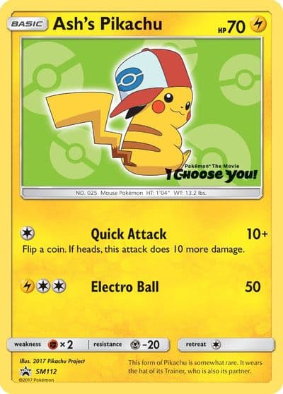 Ash's Pikachu - SM112 SM Promos Pokemon card