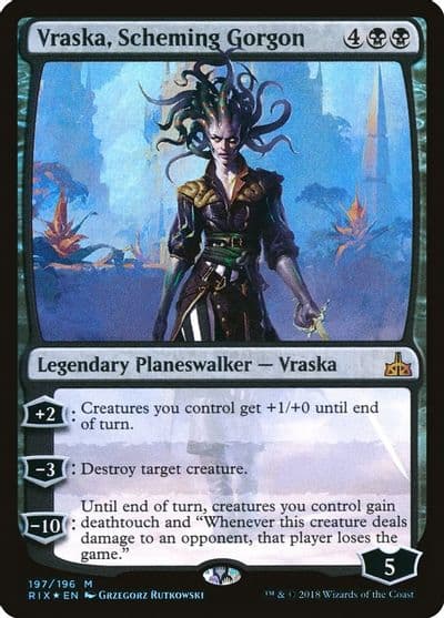 Vraska Scheming Gorgon Rivals of Ixalan Magic card