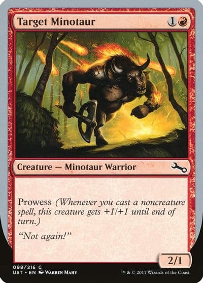 Target Minotaur C Unstable Magic card