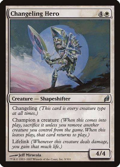 Changeling Hero Lorwyn Magic card