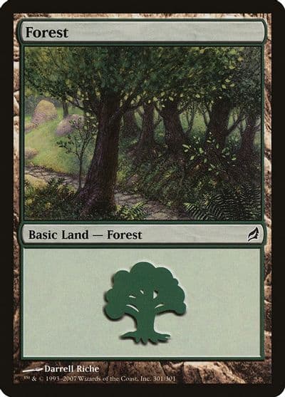 Forest 301 Lorwyn Magic card