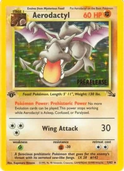 Aerodactyl (Prerelease) WoTC Promo Pokemon card