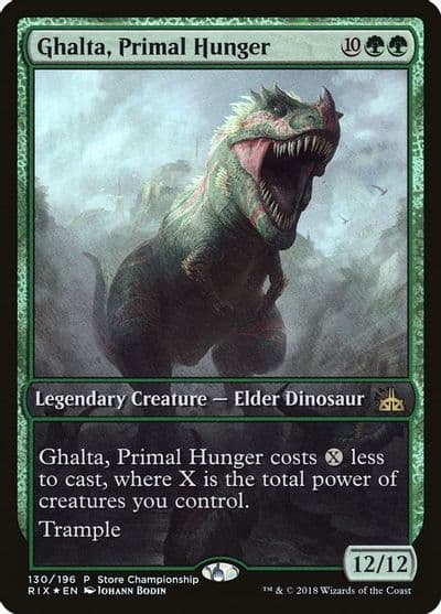 Ghalta Primal Hunger Game Day & Store Championship Promos Magic card