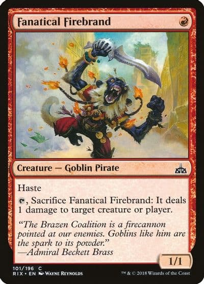 Fanatical Firebrand Rivals of Ixalan Magic card