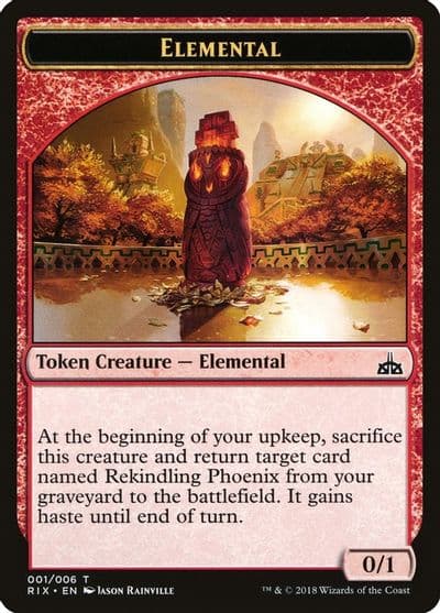 Elemental Token 001 Rivals of Ixalan Magic card