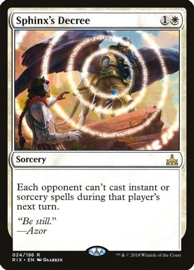 Sphinxs Decree Rivals of Ixalan Magic card