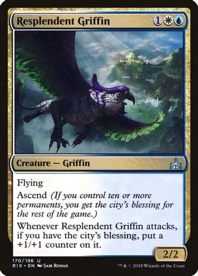 Resplendent Griffin Rivals of Ixalan Magic card