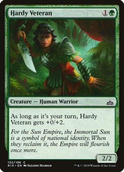 Hardy Veteran Rivals of Ixalan Magic card