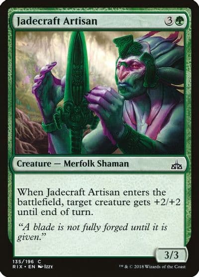 Jadecraft Artisan Rivals of Ixalan Magic card