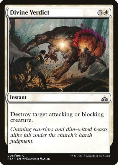 Divine Verdict Rivals of Ixalan Magic card
