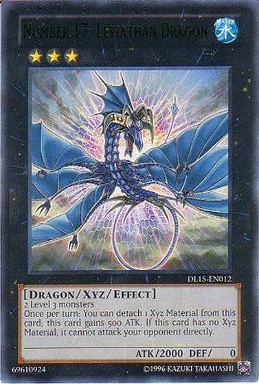 Number 17 Leviathan Dragon Green Duelist League Promo Yu-Gi-Oh! card