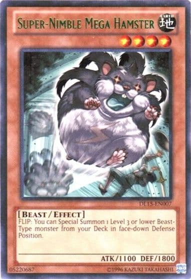 Super Nimble Mega Hamster Green Duelist League Promo Yu-Gi-Oh! card